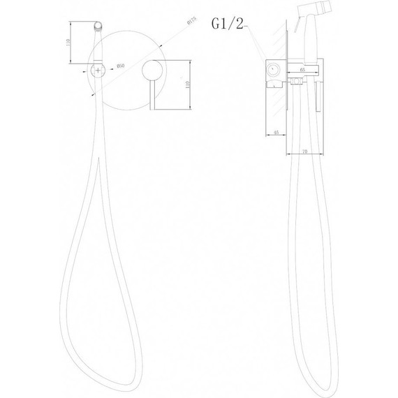 Набор для гигиенического душа Abber Emotion AF8826G, золото матовое - 4 Набор для гигиенического душа Abber Emotion AF8826G, золото матовое фото 4