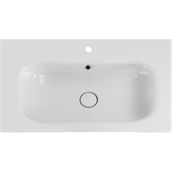 Тумба подвесная с раковиной Cezares DUET-800-2C-SO-BO 80 см, Bianco Opaco фото 3