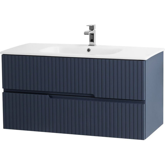 Тумба подвесная с раковиной Cezares DUET-1000-2C-SO-GR-P 100 см, Grafito фото 3