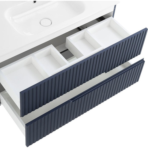 Тумба подвесная с раковиной Cezares DUET-1000-2C-SO-GR-P 100 см, Grafito фото 8