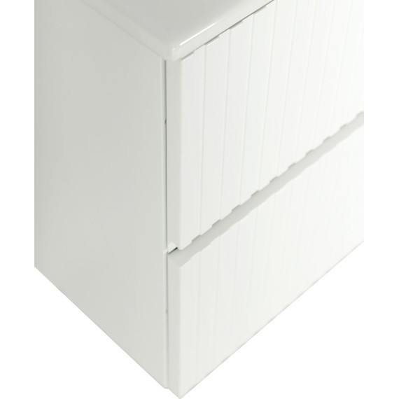 Тумба подвесная с раковиной Cezares DUET-1200-2C-SO-BO 120 см, Bianco Opaco фото 10