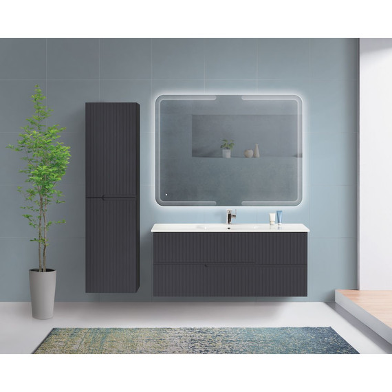 Тумба подвесная с раковиной Cezares DUET-1200-2C-SO-GR-P 120 см, Grafito - 2 Тумба подвесная с раковиной Cezares DUET-1200-2C-SO-GR-P 120 см, Grafito фото 2