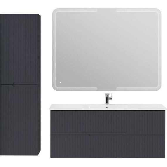 Тумба подвесная с раковиной Cezares DUET-1200-2C-SO-GR-P 120 см, Grafito - 5 Тумба подвесная с раковиной Cezares DUET-1200-2C-SO-GR-P 120 см, Grafito фото 5