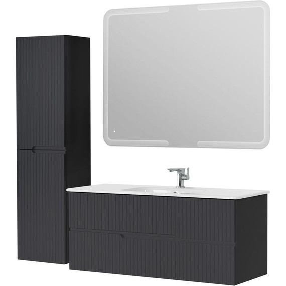 Тумба подвесная с раковиной Cezares DUET-1200-2C-SO-GR-P 120 см, Grafito - 7 Тумба подвесная с раковиной Cezares DUET-1200-2C-SO-GR-P 120 см, Grafito фото 7