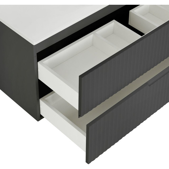 Тумба подвесная с раковиной Cezares DUET-1200-2C-SO-GR-P 120 см, Grafito - 8 Тумба подвесная с раковиной Cezares DUET-1200-2C-SO-GR-P 120 см, Grafito фото 8