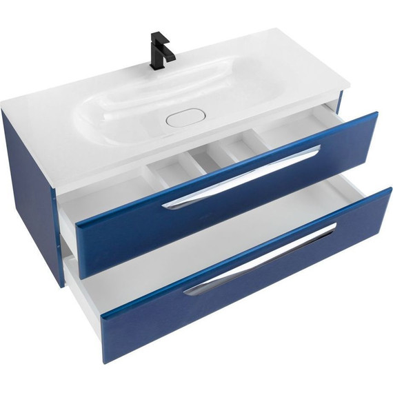 Тумба подвесная с раковиной Cezares ECO-1200-2C-SO-SPF-P 120 см, Sapfiro фото 4