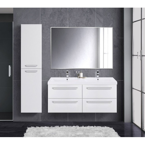 Тумба подвесная с раковиной Cezares ECO-1200-4C-SO-2-BL 120 см, Bianco Lucido - 8 Тумба подвесная с раковиной Cezares ECO-1200-4C-SO-2-BL 120 см, Bianco Lucido фото 8