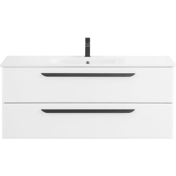 Тумба подвесная с раковиной Cezares ECO-1200-4C-SO-2-BO+CZR-1200/480-LV-MR-ECO 120 см, Bianco Opaco фото 