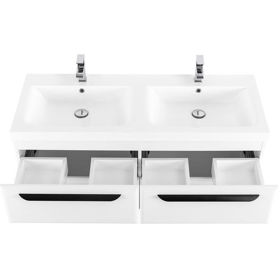 Тумба подвесная с раковиной Cezares ECO-1200-4C-SO-2-BO+CZR-1200/480-2-LV-MR-ECO 120 см, Bianco Opaco - 8 Тумба подвесная с раковиной Cezares ECO-1200-4C-SO-2-BO+CZR-1200/480-2-LV-MR-ECO 120 см, Bianco Opaco фото 8