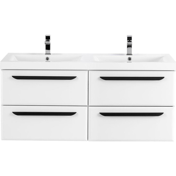 Тумба подвесная с раковиной Cezares ECO-1200-4C-SO-2-BO+CZR-1200/480-2-LV-MR-ECO 120 см, Bianco Opaco фото 