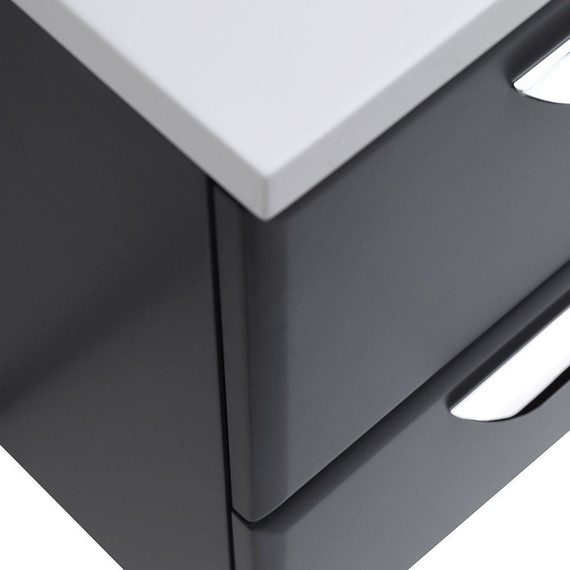 Тумба подвесная с раковиной Cezares ECO-750-2C-SO-GR-P 75 см, Grafito фото 6