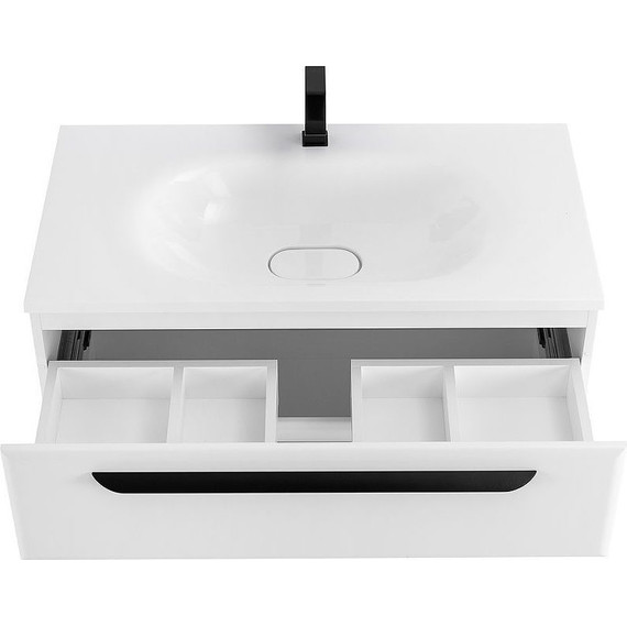 Тумба подвесная с раковиной Cezares ECO-900-2C-SO-BL 90 см, Bianco Lucido - 4 Тумба подвесная с раковиной Cezares ECO-900-2C-SO-BL 90 см, Bianco Lucido фото 4