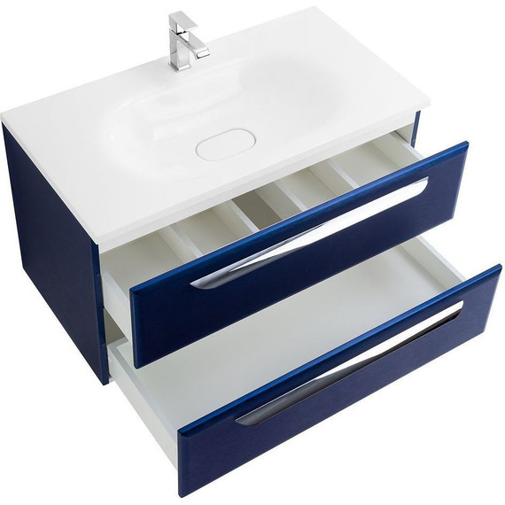 Тумба подвесная с раковиной Cezares ECO-900-2C-SO-SPF-P 90 см, Sapfiro фото 5