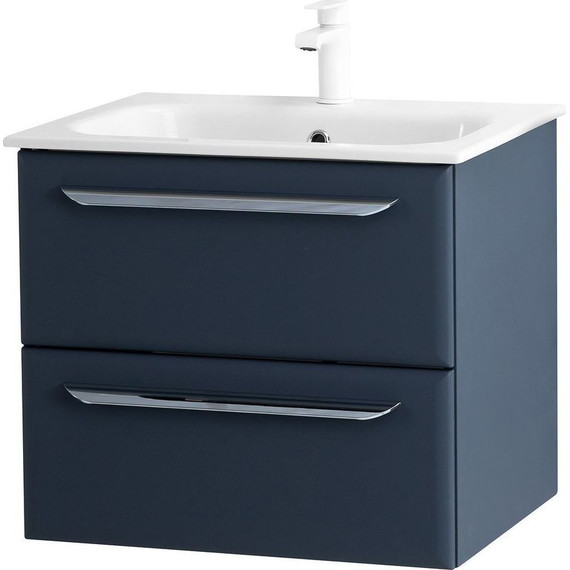 Тумба подвесная с раковиной Cezares ECO-CER-600-2C-SO-GR-P 60 см, Grafito фото 3