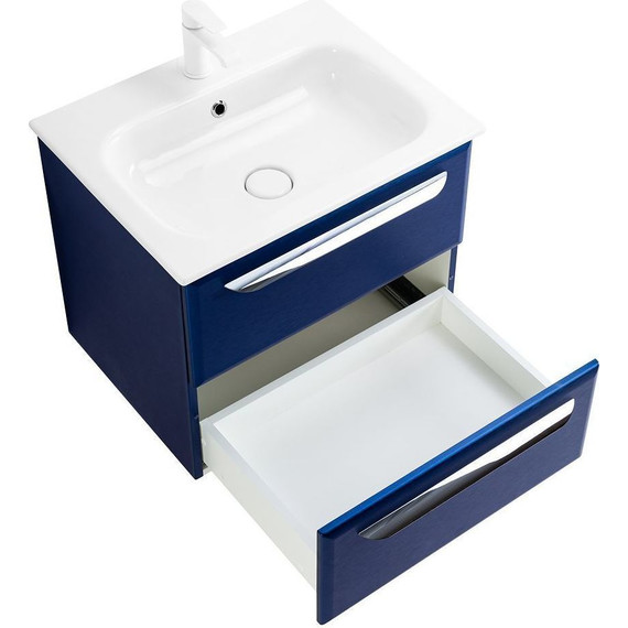 Тумба подвесная с раковиной Cezares ECO-CER-600-2C-SO-SPF-P 60 см, Sapfiro фото 4