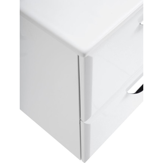 Тумба подвесная с раковиной Cezares ECO-CER-800-2C-SO-BL 80 см, Bianco Lucido фото 9