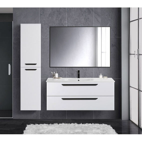 Тумба подвесная с раковиной Cezares ECO-CER-1200-2C-SO-BL 120 см, Bianco Lucido - 2 Тумба подвесная с раковиной Cezares ECO-CER-1200-2C-SO-BL 120 см, Bianco Lucido фото 2