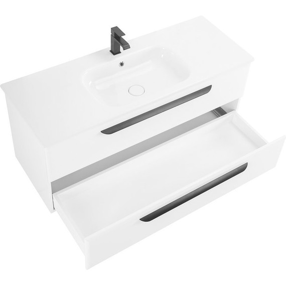 Тумба подвесная с раковиной Cezares ECO-CER-1200-2C-SO-BO 120 см, Bianco Opaco - 4 Тумба подвесная с раковиной Cezares ECO-CER-1200-2C-SO-BO 120 см, Bianco Opaco фото 4