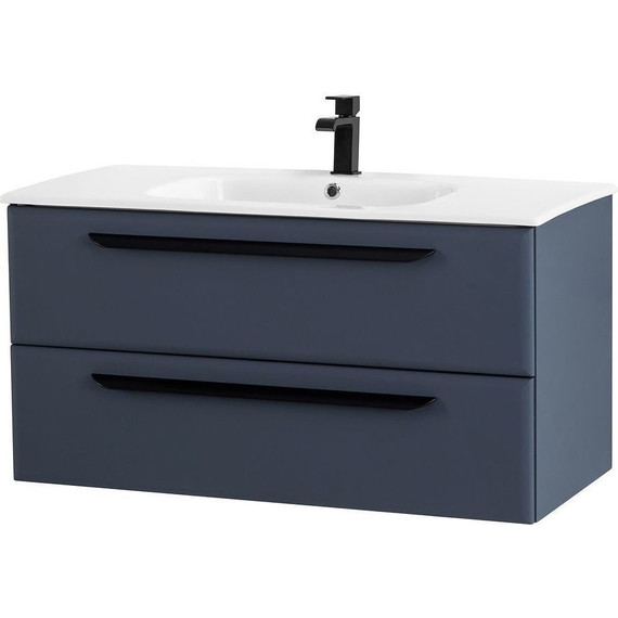 Тумба подвесная с раковиной Cezares ECO-CER-1200-2C-SO-GR-P 120 см, Grafito фото 3