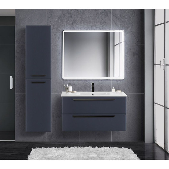 Тумба подвесная с раковиной Cezares ECO-CER-800-2C-SO-GR-P 80 см, Grafito фото 2