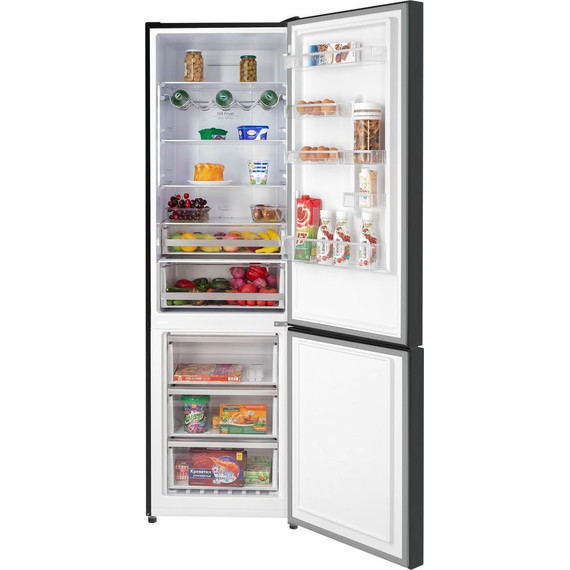 Двухкамерный холодильник Hiberg RFC-400DX NFGB inverter, чёрное стекло фото 4