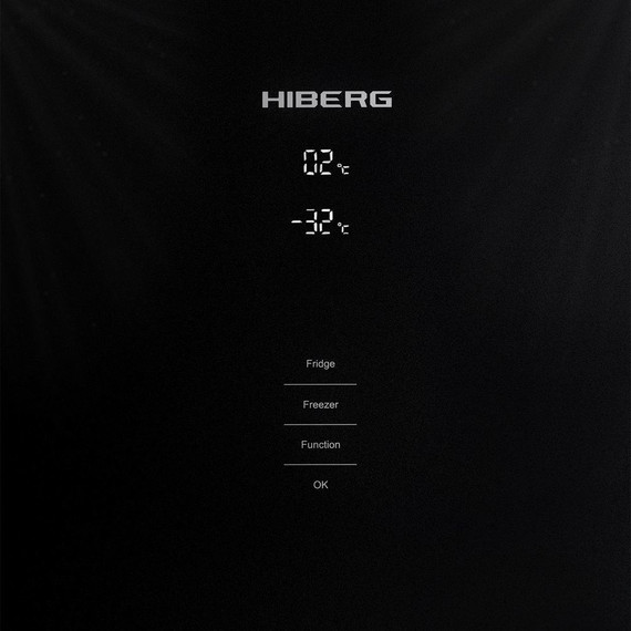 Двухкамерный холодильник Hiberg RFC-400DX NFGB inverter, чёрное стекло фото 6