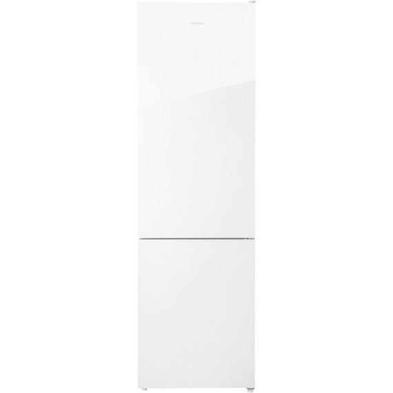 Двухкамерный холодильник Hiberg RFC-400DX NFGW inverter, белое стекло фото 