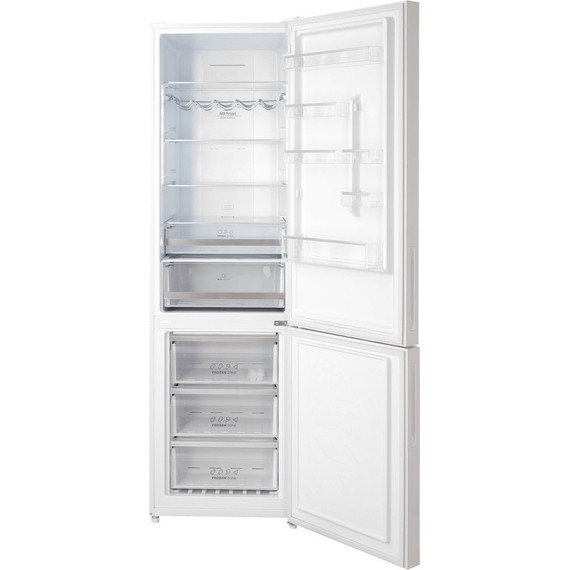 Двухкамерный холодильник Hiberg RFC-400DX NFGW inverter, белое стекло фото 4