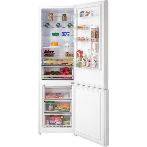 Двухкамерный холодильник Hiberg RFC-400DX NFGW inverter, белое стекло фото 5