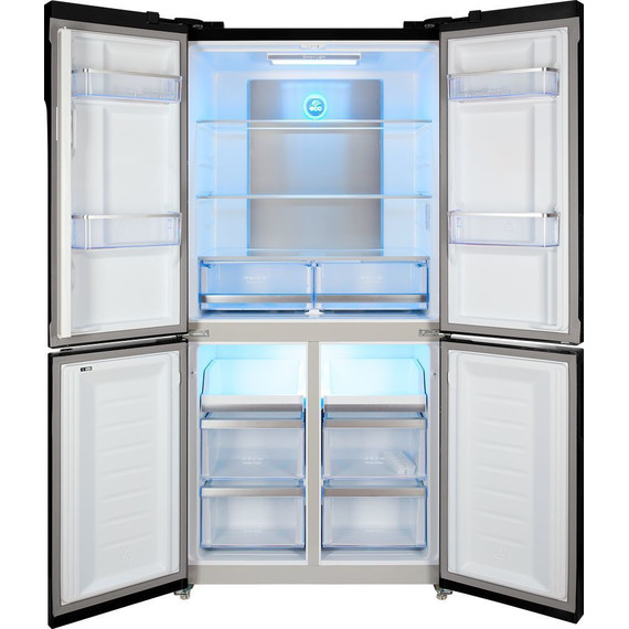 Холодильник Side by Side Hiberg RFQ-500DX NFGR inverter, красное стекло фото 5