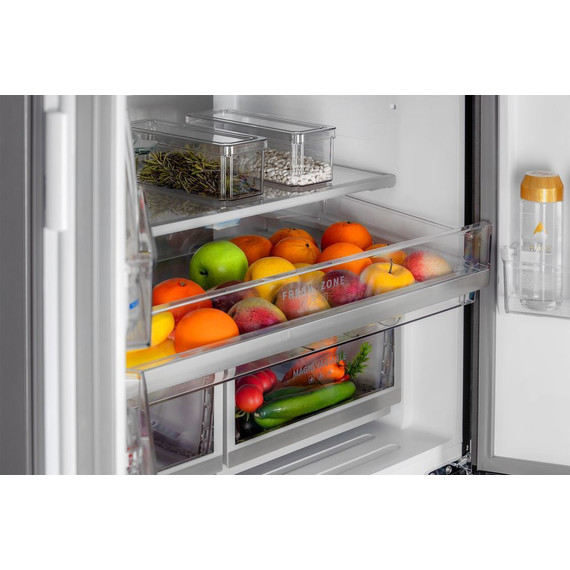 Холодильник Side by Side Hiberg RFQ-600DX NFGB inverter, чёрное мерцающее стекло фото 11