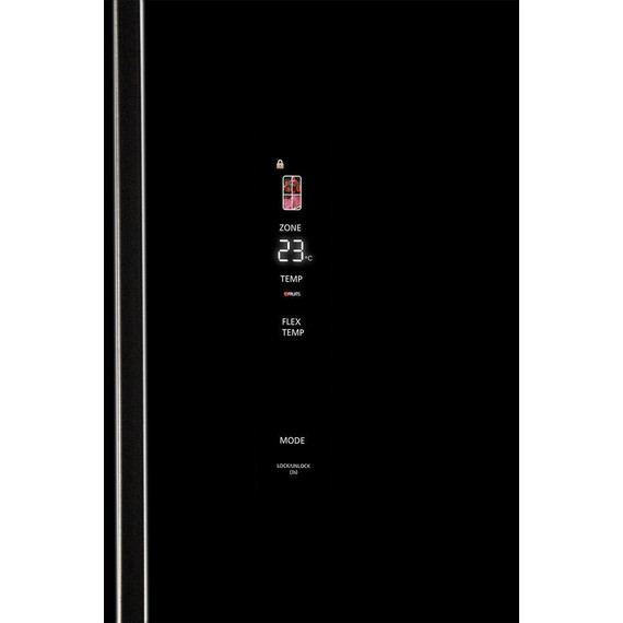 Холодильник Side by Side Hiberg RFQ-600DX NFGB inverter, чёрное мерцающее стекло фото 5