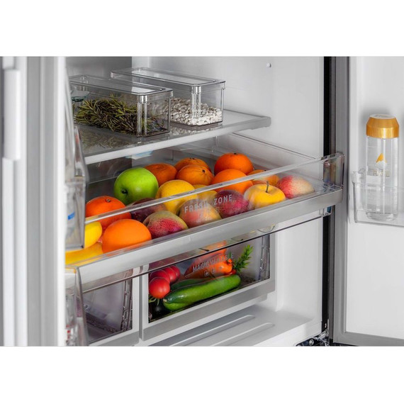 Холодильник Side by Side Hiberg RFQ-600DX NFGW inverter, белое мерцающее стекло фото 10