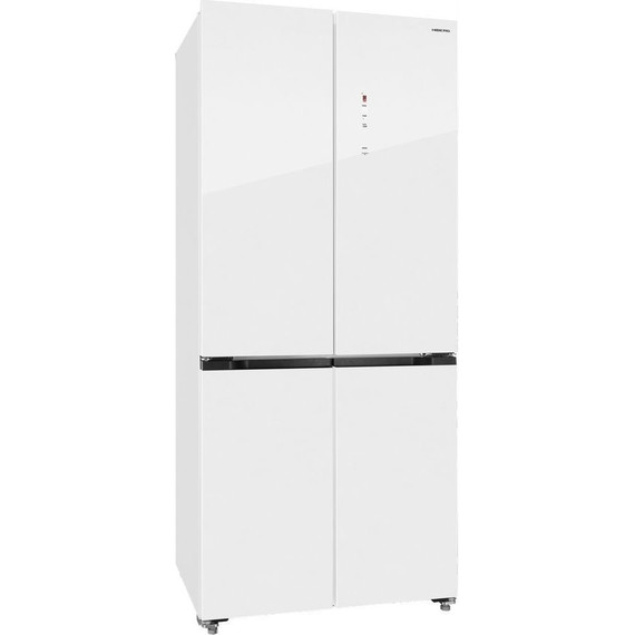 Холодильник Side by Side Hiberg RFQ-600DX NFGW inverter, белое мерцающее стекло фото 2