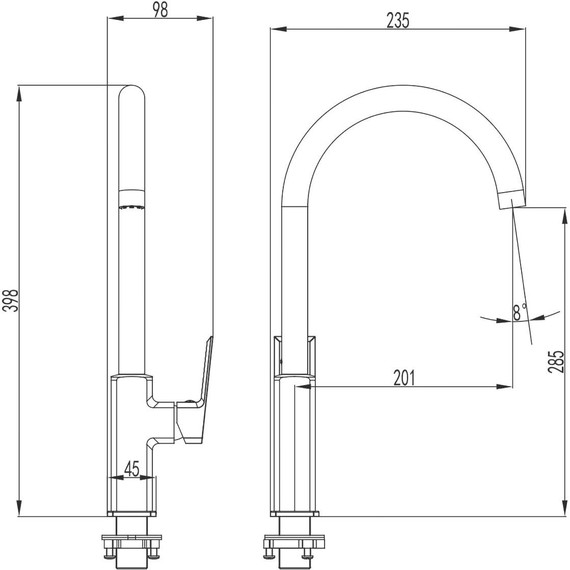 Смеситель для кухни Azario Hardcore AZ-VJG568277C - 2 Смеситель для кухни Azario Hardcore AZ-VJG568277C фото 2