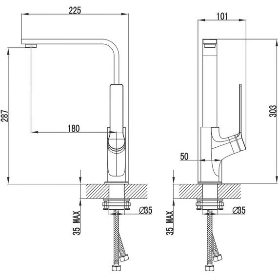 Смеситель для кухни Azario Vise AZ-VQQ568330C, Цвет производителя: хром - 2 Смеситель для кухни Azario Vise AZ-VQQ568330C, Цвет производителя: хром фото 2