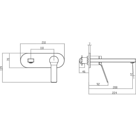 Смеситель для раковины настенный Azario Vise AZ-VSA148330AJ, графит, Цвет производителя: оружейная сталь фото 2