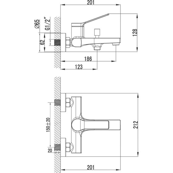 Смеситель для ванны Azario Vise AZ-VSA238330C, Цвет производителя: хром - 6 Смеситель для ванны Azario Vise AZ-VSA238330C, Цвет производителя: хром фото 6