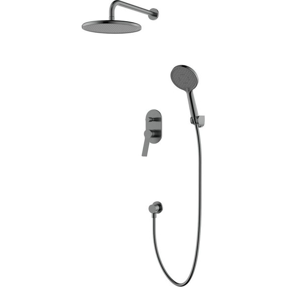 Душевая система для душа Azario Vise AZ-VSA248330AJ+82KAJ, графит фото 