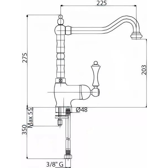 Смеситель для кухни Cezares MARGOT-LLM2-01-M, Цвет производителя: хром фото 2