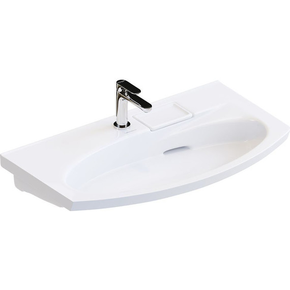 Тумба подвесная с раковиной Kerama Marazzi Riva 80 см RV.80\WHT.M, белый матовый фото 2