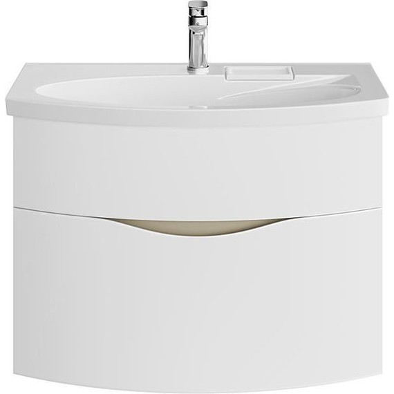 Тумба подвесная с раковиной Kerama Marazzi Riva 80 см RV.80\WHT.M, белый матовый фото 6