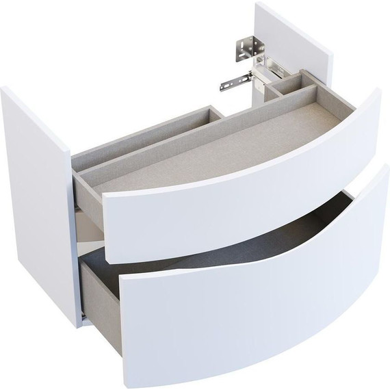 Тумба подвесная с раковиной Kerama Marazzi Riva 80 см RV.80\WHT.M, белый матовый фото 3