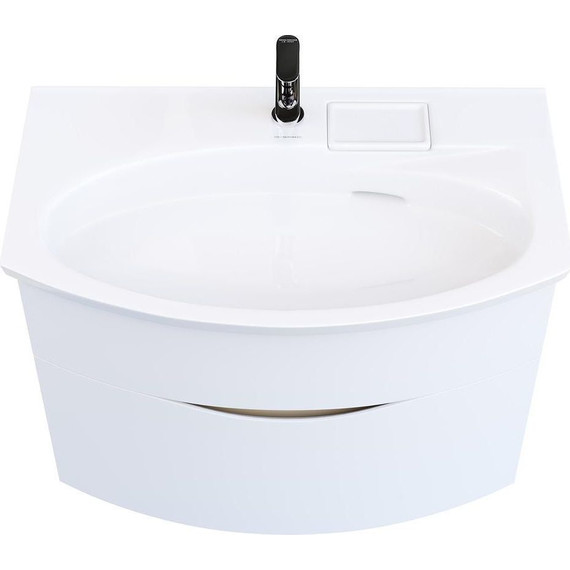 Тумба подвесная с раковиной Kerama Marazzi Riva 80 см RV.80\WHT.M, белый матовый фото 4