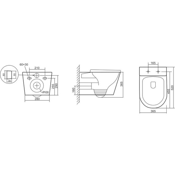 Унитаз подвесной безободковый Тритон Verso 0832 с тонкой крышкой микролифт фото 12
