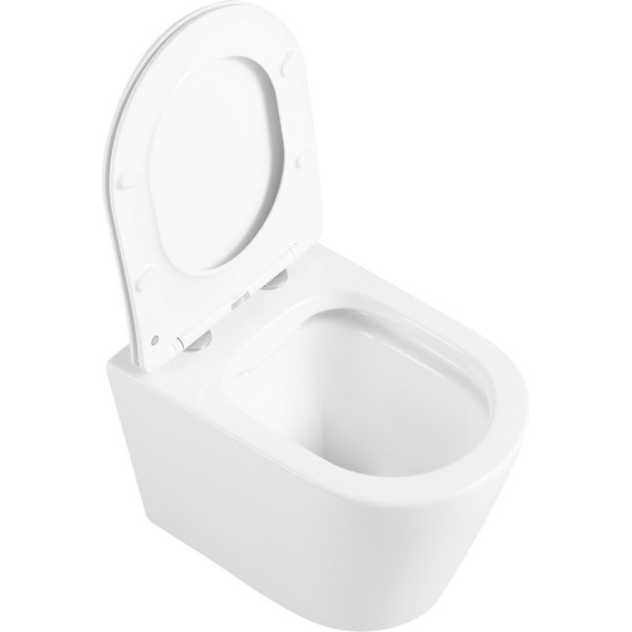 Унитаз подвесной безободковый Тритон Verso 0832 с тонкой крышкой микролифт фото 10