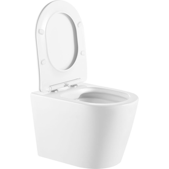 Унитаз подвесной безободковый Тритон Verso 0832 с тонкой крышкой микролифт фото 2