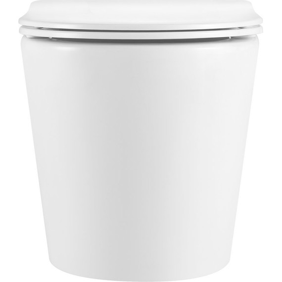 Унитаз подвесной безободковый Тритон Verso 0832 с тонкой крышкой микролифт фото 3