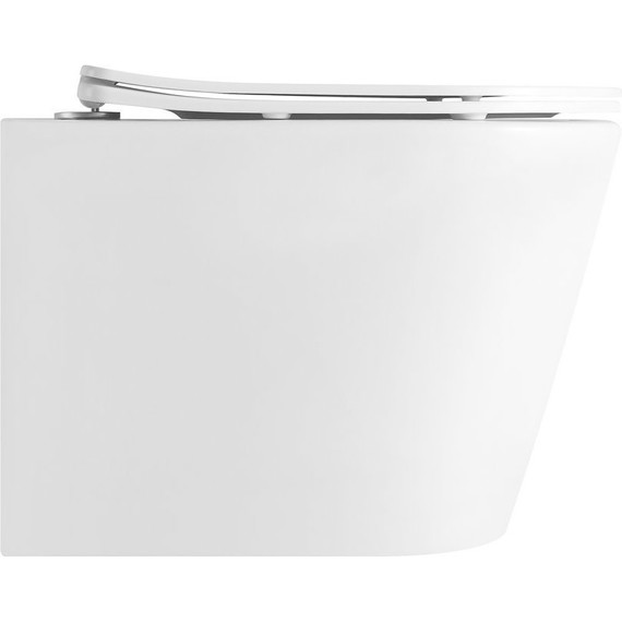 Унитаз подвесной безободковый Тритон Verso 0832 с тонкой крышкой микролифт фото 6