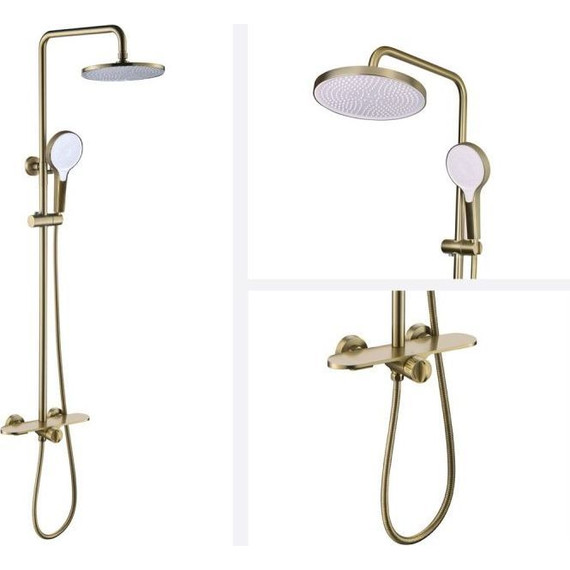 Душевая стойка Bronze de Luxe Icon 80112CG, матовое золото фото 2